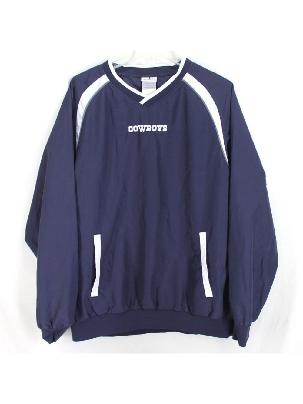 Dallas Cowboys Windbreaker Jacket Men Size XL Pullover Pockets Authentic Apparel